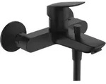 hansgrohe Einhebel-Wannenarmatur Logis mattschwarz, AP, Ausladung 194mm