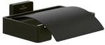 V&B Toilettenpapierhalter Elements Striking 131x45x115mm, mit Deckel, matt black