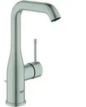 Grohe Waschtisch-Einhebelmischer Essence supersteel, L-Size, mit Ablaufgarnitur