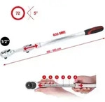 KS Tools 1/2" Teleskop-Umschaltknarre, extra lang, 72-Zahn