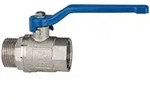 Riegler Kugelhahn &raquo;valve line&laquo;, Handhebel blau, MS vern., IG/AG, G 1 1/2
