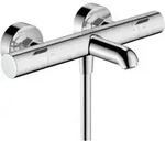 hansgrohe Wannenthermostat Ecostat Fine AP, Ausl. 177mm, 2 Verbraucher, chrom