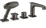 hansgrohe Fertigset Axor Citterio E 4-L-BW-Rand-Arm, m Thermostat, brush. bla vc