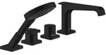 hansgrohe Fertigset Axor Citterio E 4-L-BW-Rand-Arm., m Thermostat, mattschwarz