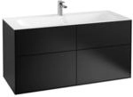 V&B Waschtischunterschrank Finion 119,6x59,1x49,8cm, Black matt lacquer