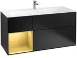 V&B Waschtischunterschrank Wandbeleuchtung Finion 119,6x59,1cm, Reg li gol m, bla m