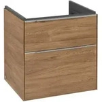 V&B Waschtischunterschrank Subway 3.0 57,2x57,6x47,8cm, m LE/Gr Alu gl, Kan Oa