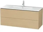 Duravit Waschtischunterschrank L-Cube 122x48,1cm, Ei Nat, 2 Schubk., wandh&auml;ngend