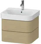 Duravit Waschtischunterschrank Happy D.2 Plus 57,5x49cm, Medit. Eiche, 2 Schubk&auml;sten