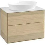 V&B Waschtischunterschrank Finion 80x60,3cm, Abd.-Pl. wh. matt, Oak Veneer