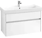 V&B Waschtischunterschrank Collaro 95,4x54,6x44,4cm, WT mittig, white matt