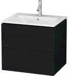 Duravit Waschtischunterschrank L-Cube 62x48,1cm, Ei sw, 2 Schubk., wandh&auml;ngend