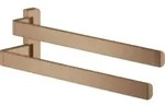 hansgrohe Handtuchhalter Axor universal 409mm, 2-arm, schwenkb., brush. red gold