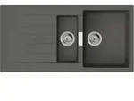 hansgrohe Einbausp&uuml;le S520 m Tropffl, 980x480mm, 2 Beck., steingrau