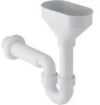 Geberit Rohrbogengeruchsverschluss d 50mm, m Tricht. oval, f&uuml;r Ger&auml;te, wei&szlig;