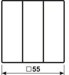 Jung Wippe 3-fach A 593 BF WW f&uuml;r Schalter Taster