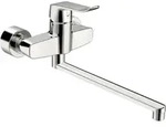Hansa Waschtisch-Einhebelmischer HANSACLINICA Wandmontage, Ausladung 377mm, chrom
