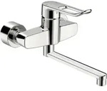 Hansa Waschtisch-Einhebelmischer HANSACLINICA Wandmont., B&uuml;gelh, Ausl. 277mm, chrom