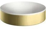 hansgrohe Aufsatzwaschtisch Axor Suite 400mm, brush. brass, Aufsatzbecken, wei&szlig;
