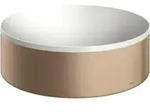 hansgrohe Aufsatzwaschtisch Axor Suite 300mm, brush. r gol, Aufsatzbecken, wei&szlig;