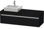 Duravit Waschtischunterschrank Ketho 140x55x42,6cm, f AWT, 2 AZ, B li, Ei sw