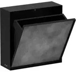 hansgrohe XtraStoris Rock EB-Abfalleimer 300x300x100mm, m befl. T&uuml;r, mattschwarz