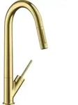 hansgrohe Sp&uuml;ltisch-Einhebelmischer 270 Axor Starck mit Ausziehbrause, brushed brass