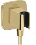 hansgrohe Wandanschluss Fixfit Q softsqua, m Brauseha., pol. gold optic