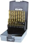 RUKO Spiralbohrersatz DIN 338 Typ N HSS G TiN in Kunststoffkassette Durchmesser 1,0