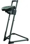 STIER Stehhilfe mit Stahlgestell schwarz Sitzh&ouml;he 600-850 mm PU-Sitz