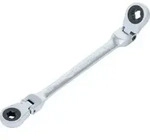 BGS Doppel-Ratschen-Ringschl&uuml;ssel, abwinkelbar, mit E-Profil Ringk&ouml;pfen, SW...
