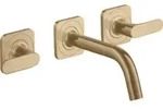 hansgrohe Fertigset Axor Citterio M UP-3-Loch-Waschtischarmatur, A 166mm, Ro, brush.