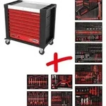 KS Tools Performanceplus Werkstattwagen-Satz P30 mit 706 Werkzeugen f&uuml;r 7 Schubladen