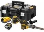 DEWALT Akku-Bandfeile inkl. 2x Powerstack Akku (18 Volt / 1,7 Ah) mit Pouch-Akku