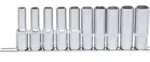 KS Tools 1/2" CLASSIC Sechskant-Stecknuss-Satz, lang, 10-teilig 10-19mm