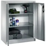 C+P Werkzeug-Beistellschrank mit Dreht&uuml;ren, innen 2 B&ouml;den, H1200xB930xT500mm Front