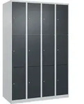 C+P Schlie&szlig;fachschrank Classic PLUS, 4 Abteile, 1850x1200x500mm, 7035/7016