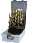 RUKO Spiralbohrersatz DIN 338 Typ N HSS G TiN in Kunststoffkassette (ABS)