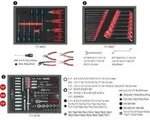 KS Tools Universal-Systemeinlagen-Satz f&uuml;r 3 Schubladen mit 215 Premium-Werkzeugen