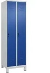 C+P Spind Classic PLUS, F&uuml;&szlig;e, 2 Abteile, 1950x600x500mm, 7035/5010 Verschluss