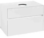 V&B Waschtischunterschrank Collaro 80x54,8x50cm, WT mittig, Glossy White