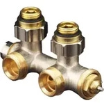 Oventrop Anschlussarmatur Multiblock T G 1/2 AGxG 3/4 AG, Eck, 1-/2-Rohrarm.