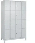 C+P Schlie&szlig;fachschrank Classic PLUS, F&uuml;&szlig;e, 4 Abteile, 1950x1200x500mm, 7035/7035
