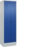 C+P Putzmittel-Spind Classic PLUS, Sockel, 2 Abteile, 1950x600x500mm, 7035/5010