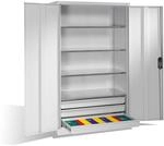 C+P Werkzeugschrank mit Dreht&uuml;ren, 4 B&ouml;den und 3 Sch&uuml;be, H1950xB1200xT600mm...