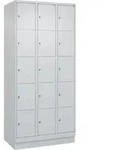 C+P Schlie&szlig;fachschrank Classic PLUS, Sockel, 3 Abteile, 1950x900x500mm, 7035/703