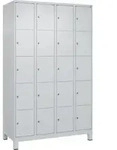C+P Schlie&szlig;fachschrank Classic PLUS, F&uuml;&szlig;e, 4 Abteile, 1950x1200x500mm, 7035/7035