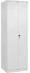 C+P Putzmittel-Spind Classic PLUS, 2 Abteile, 1850x600x500mm, 9016/9016 Verschluss