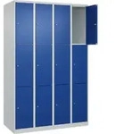 C+P Schlie&szlig;fachschrank Classic PLUS, 4 Abteile, 1850x1200x500mm, 7035/5010