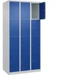 C+P Schlie&szlig;fachschrank Classic PLUS, 3 Abteile, 1850x900x500mm, 7035/5010 Innenh&ouml;he
